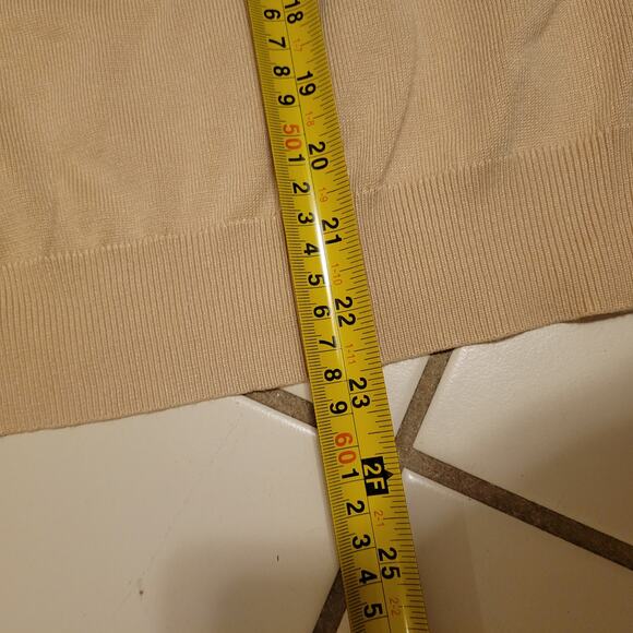 Indigo Rose Floral Lace Trim Pullover Short Sleeve Sweater Beige Womens Size L - Picture 7 of 9